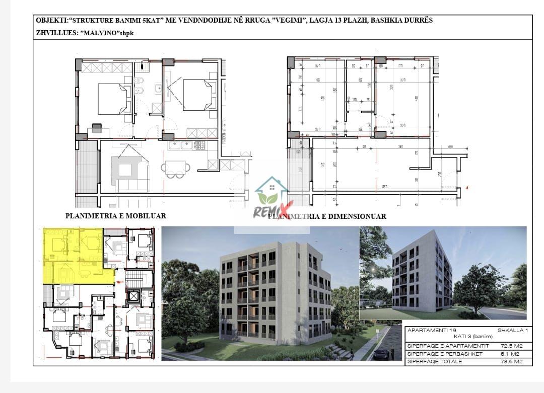 APARTAMENT 2+1 PËR SHITJE – PLAZH, DURRËS (RROTA E KUQE)